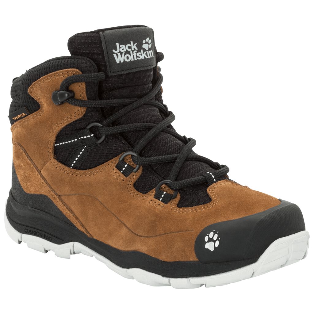 Jack Wolfskin MTN ATTACK 3 LT TEXAPORE MID Gyerek Túracipő Barna/Fekete - LNTZYW-742